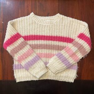 🩷💜 Girls Striped Knit Sweater 💜🩷